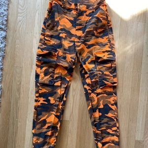 Orange Camo Cargo Pants